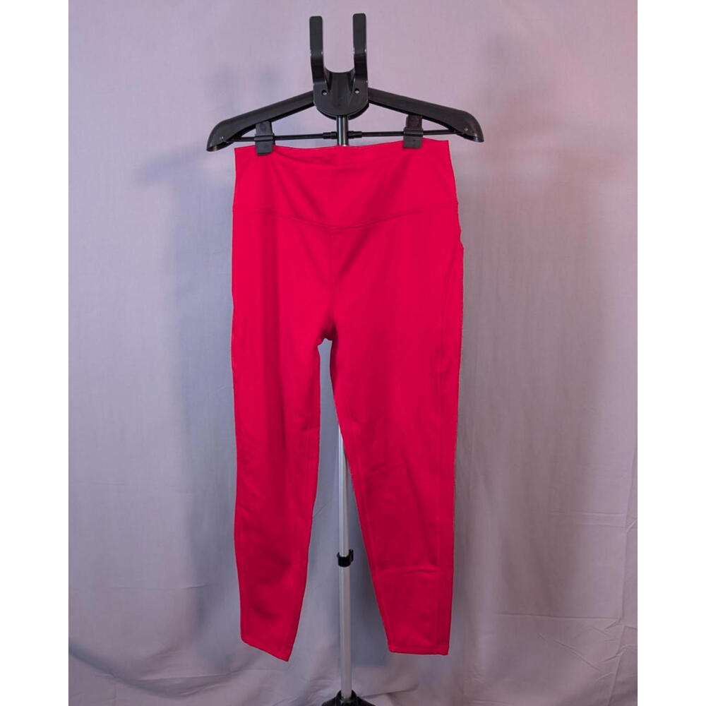 SPYDER Active Leggings Size XL Fleece Lined Red Style SP616R2 Cell Pocket